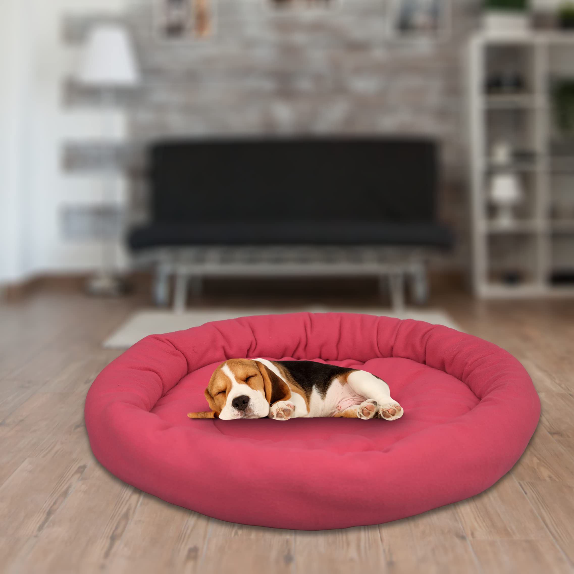 SITSNOOZE Dog Beds Round Shape for Winter Season, Extra Soft and Pet Bed | Washable Designer Orthopaedic Bed with Anti -Slip and Water Resistant Bottom (Pink, Size- Large) (B0BQ2SNC54) Amazon Price History, Amazon Price Tracker