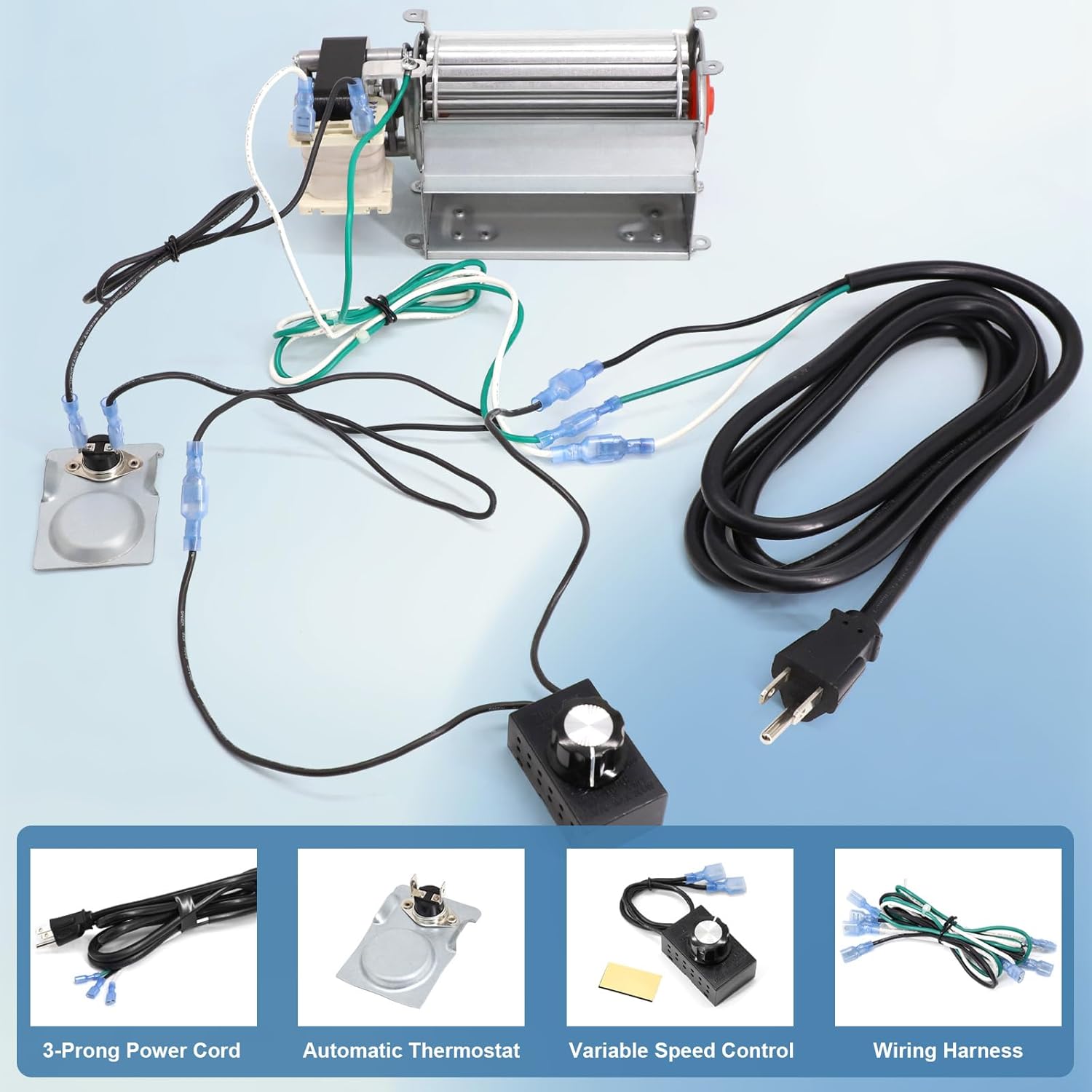 Fireplace Blower Fan for Heatilator Fireplaces GFK21 FK21 Blower Fans Kit Replacement for Heatilator NB3630, NB3630M, ND3630, NDV3630, NDV3630L