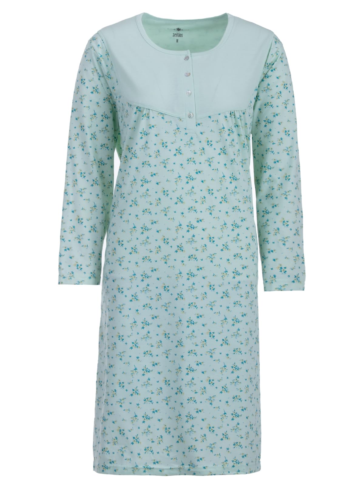 Zeitlos - Camicia da notte a maniche corte, stampa floreale, con