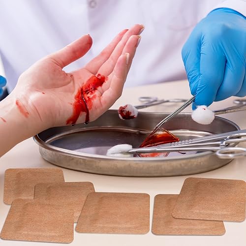 Miniatura 6 de Teling 50 vendajes adhesivos extra grandes, vendajes de tela flexibles para heridas, vendajes y suministros de vendaje, almohadillas antiadherentes