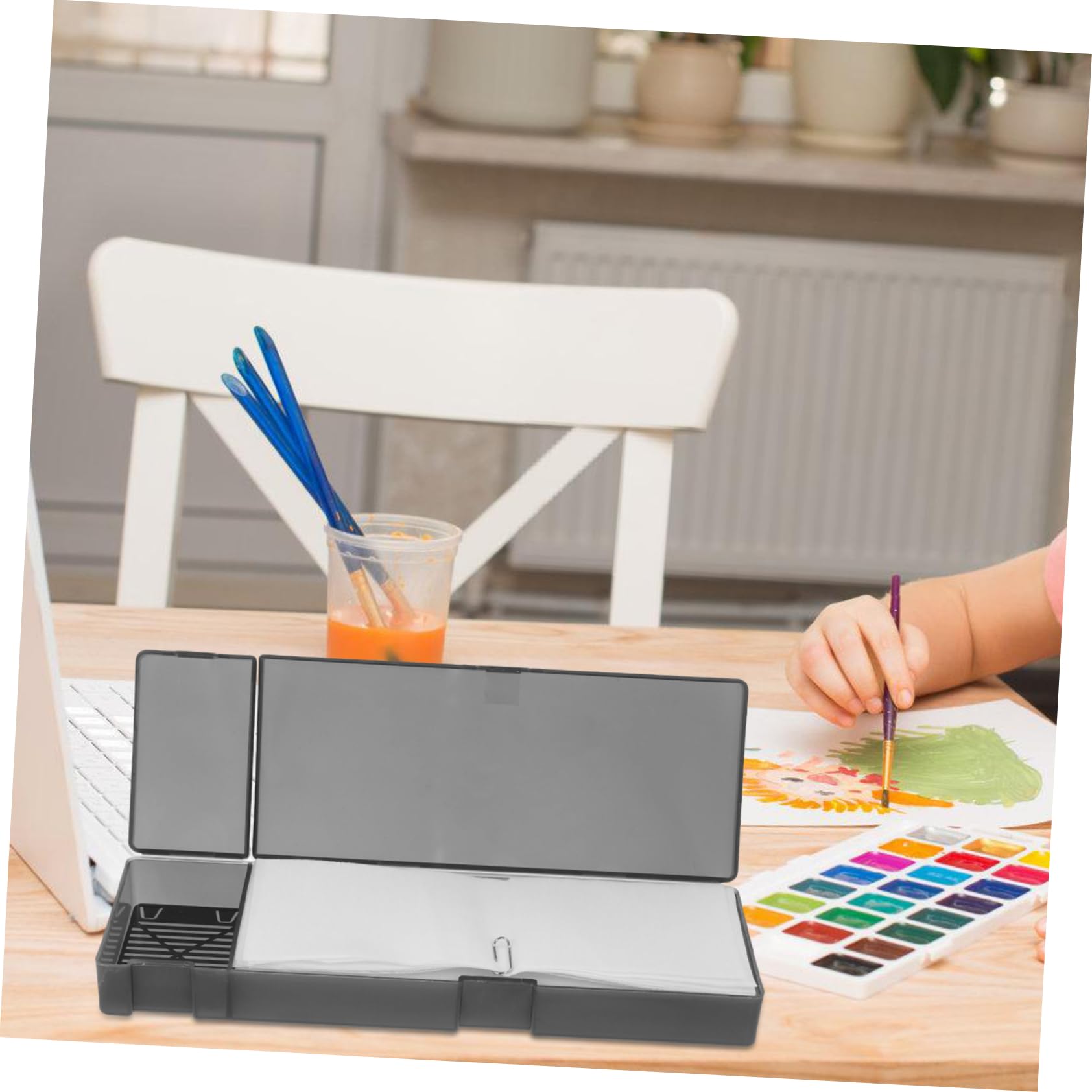 5 Ensembles Palette Humide pour Peinture de Palette de Pigments Hydratante pour Modèles Outil Portable Réutilisable pour Peintres