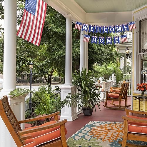 Miniatura 6 de CupaPlay Cartel militar de bienvenida a casa, decoración con texto en inglés «We are So Proud of You» («We are So Proud of You») de arpillera