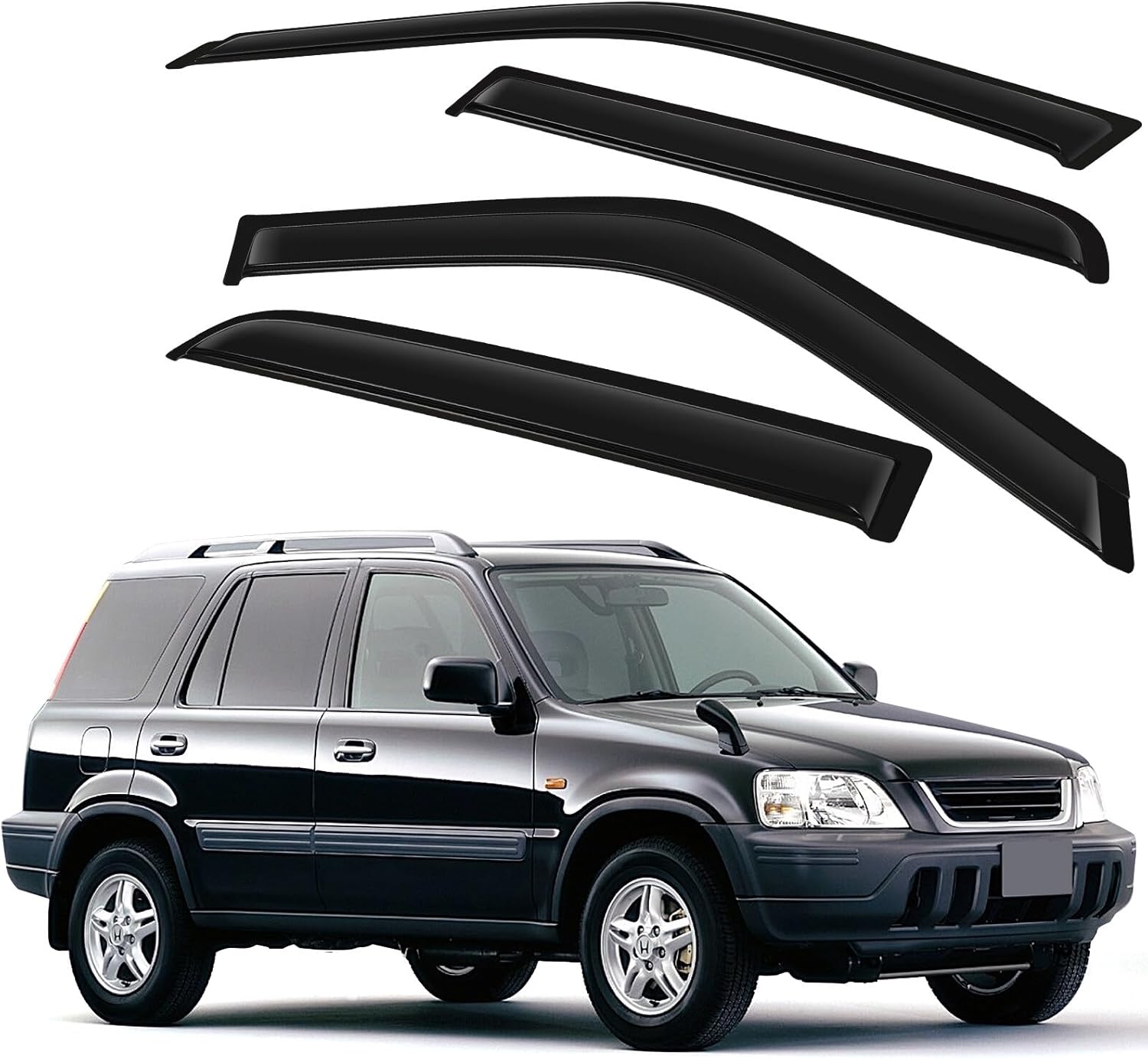 Side Window Deflectors Rain Guards Vent Window Visors for Honda CR-V 1997-2001 Front Rear