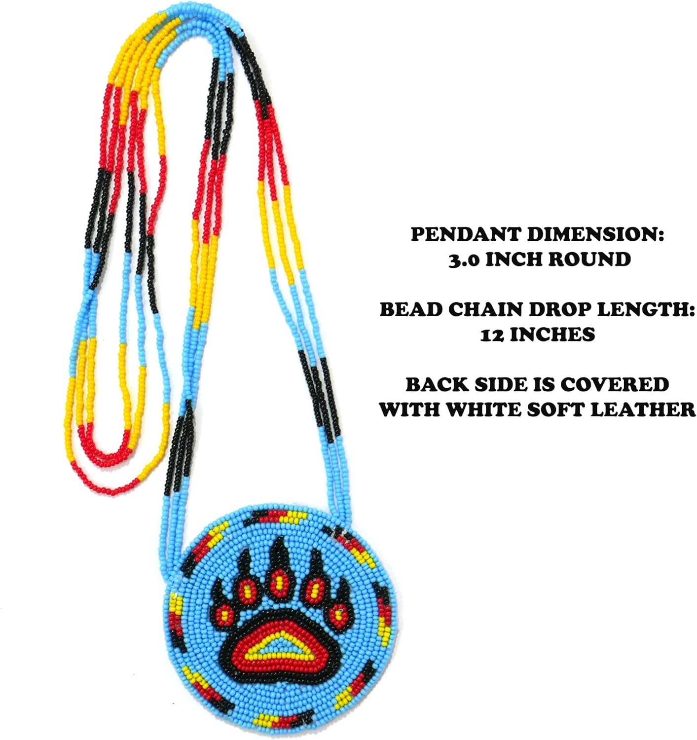 Handmade Native American Style Tribal ethnic Seed Bead Beaded Layered Medallion Necklace #1