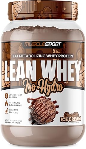 Musclesport Lean Whey Revolution Proteína en polvo Aislamiento de proteína de suero Bajo en calorías, bajo en carbohidratos, bajo en grasa,