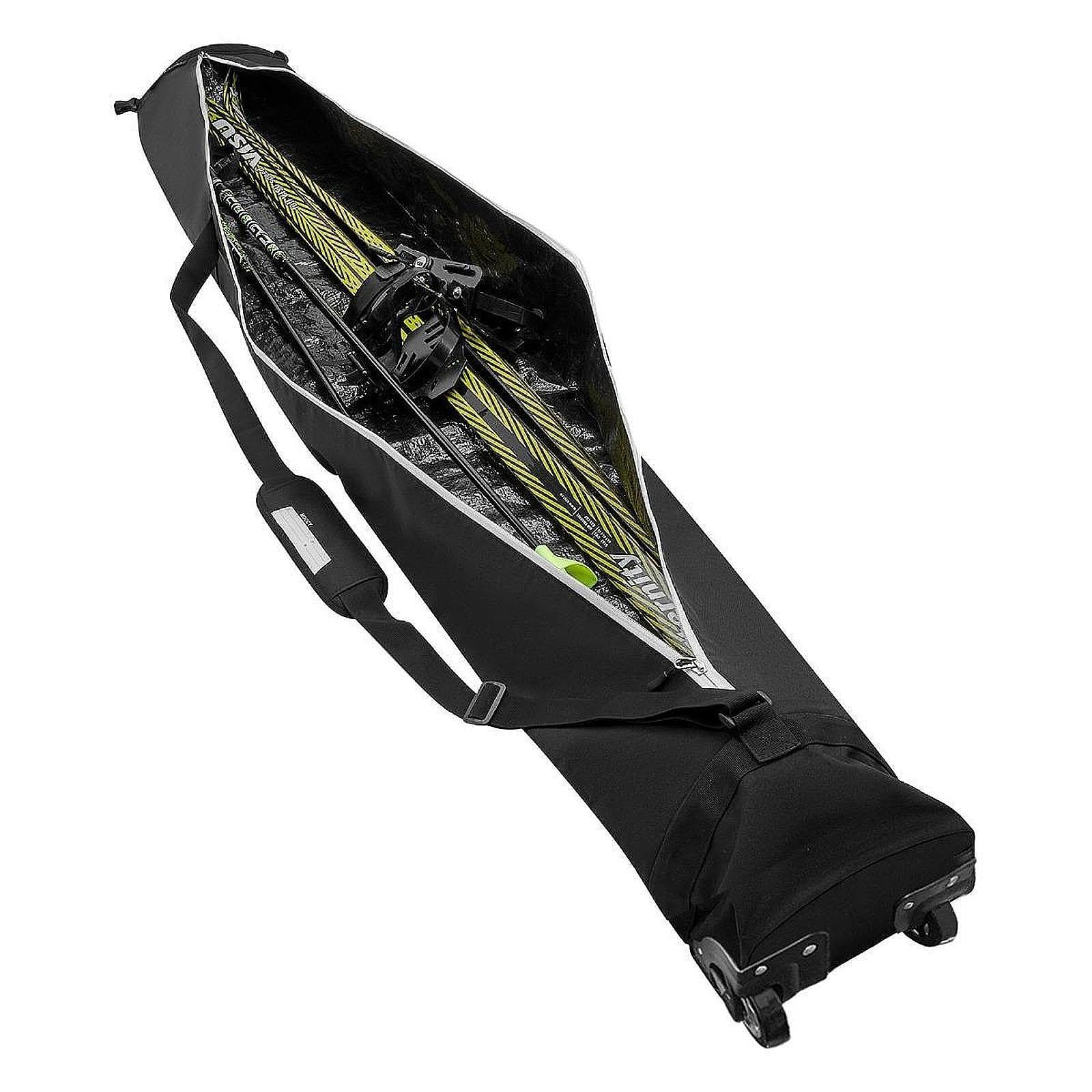 Ski/Snowboardtasche mit Rollen, Verstellbarem Schultergurt, Reißverschluss, Wasserdicht, für Damen Und Herren, Inklusive Schutzhülle Und Skizubehör