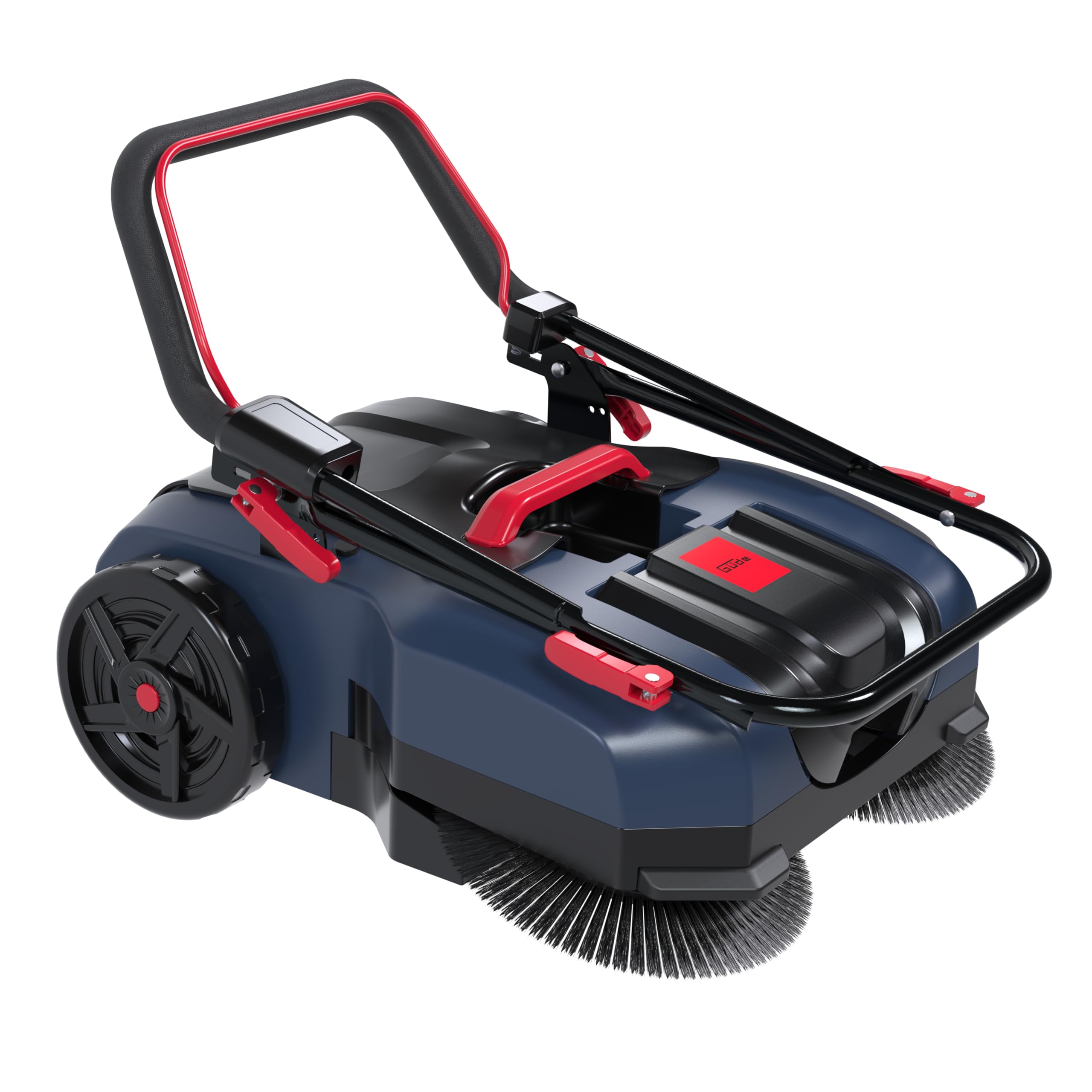 Güde Akku Kehrmaschine GKM 18-0 (18V E³ Serie, Easy-Energy-Exchange, 61 cm Kehrbreite, 1800 m² Flächenleistung pro Stunde, 20 l Schmutzbehältervolumen, klappbarer Bügel, ohne Akkupack und Ladegerät)