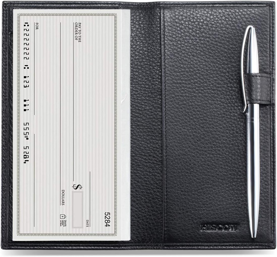 Supple Leather Checkbook Cover with Free Divider - Italian Calfskin