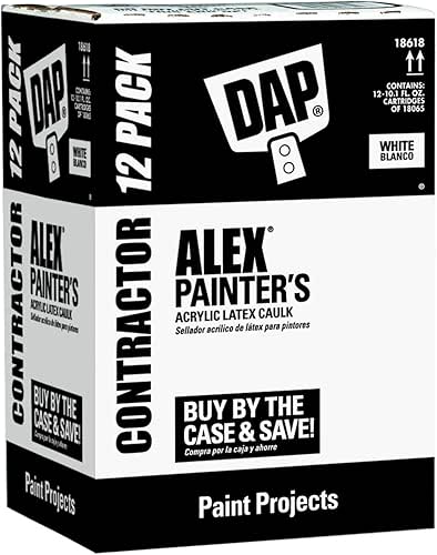 DAP Alex Painter's Acrylic Latex Caulk, White, 10.1 fl oz,