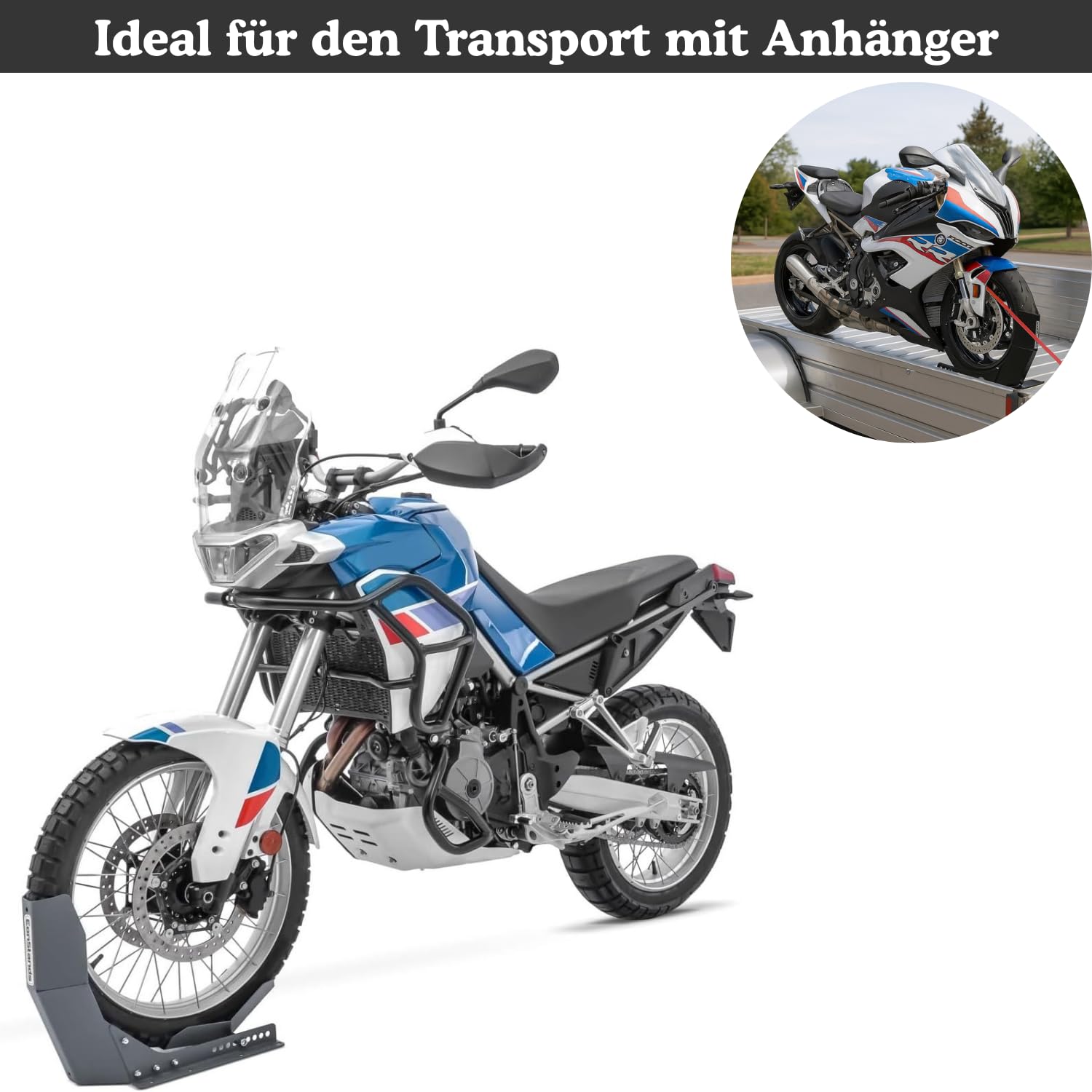 Bloque Roue Moto Constands Easy Transport-Fix Gris Mat