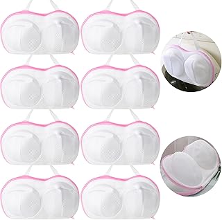 Large Bra Washing Bags for Laundry - 8 PCS, Lingerie Bag Underwear Brass...