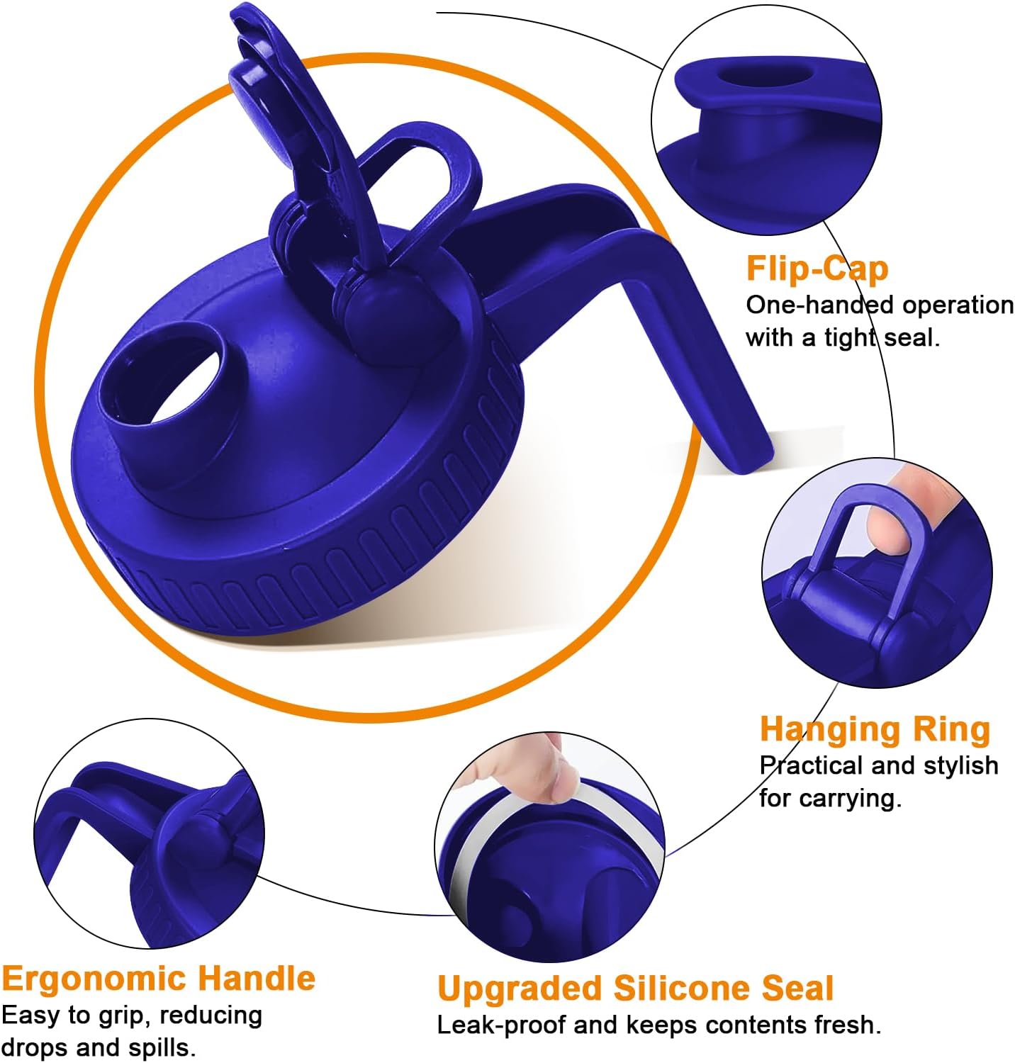 64oz Glass Pitcher with Lid, 2 Quart Mason Jar Pitcher with Lid and Spout, Wide Mouth Breast Milk Pitchers Glass Jug Sun Tea pitcher, Cold Brew Coffee Pitchers, Fridge Container for Water, Juice, Tea - Image 3