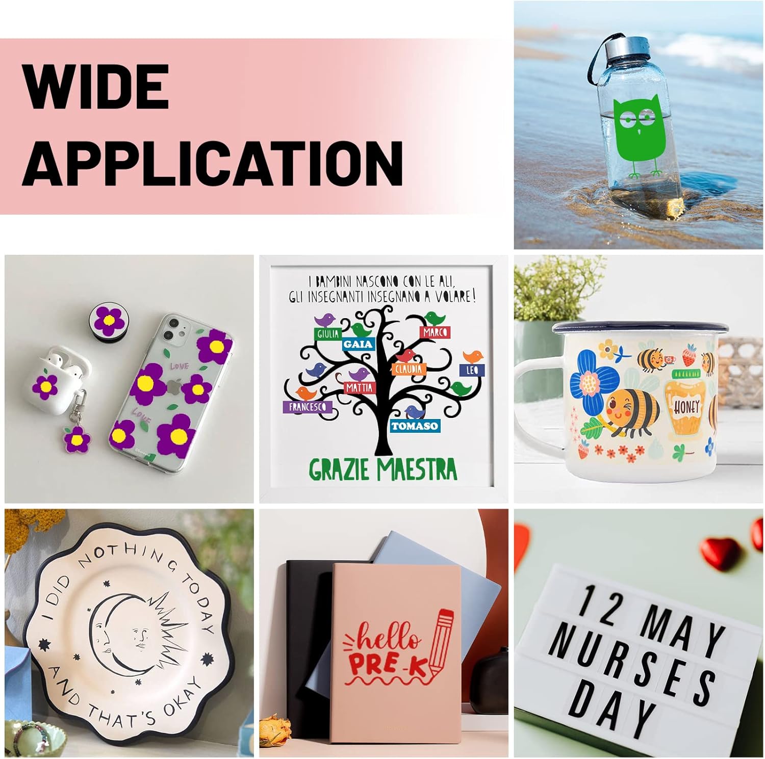 HTVRONT Permanent Adhesive Vinyl Sheets, 30PCS 12"X12" Permanent Vinyl for Cricut Machine, 25 Assorted Colors Adhesive Vinyl Bundle for Mugs, Decoration, Craft Projects : Arts, Crafts & Sewing