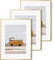 Vista 614 de Fun Memories Portarretratos de metal de 16 x 20 pulgadas con paspartú de 11 x 14 pulgadas, acabado de aluminio cepillado, parte delantera de vidrio