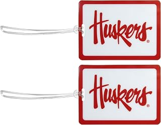Siskiyou Sports NCAA Nebraska Cornhuskers Vinyl Luggage Tag, 2pk One Size, Team Colors
