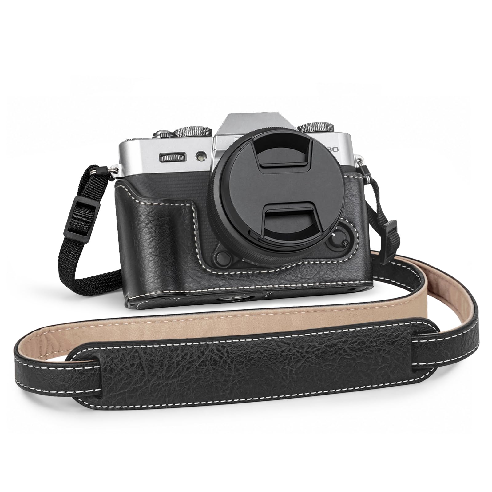 kinokoo Etui Fuji XT30 III / XT30 II / XT30 / XT20 / XT10 z paskiem-Czarny