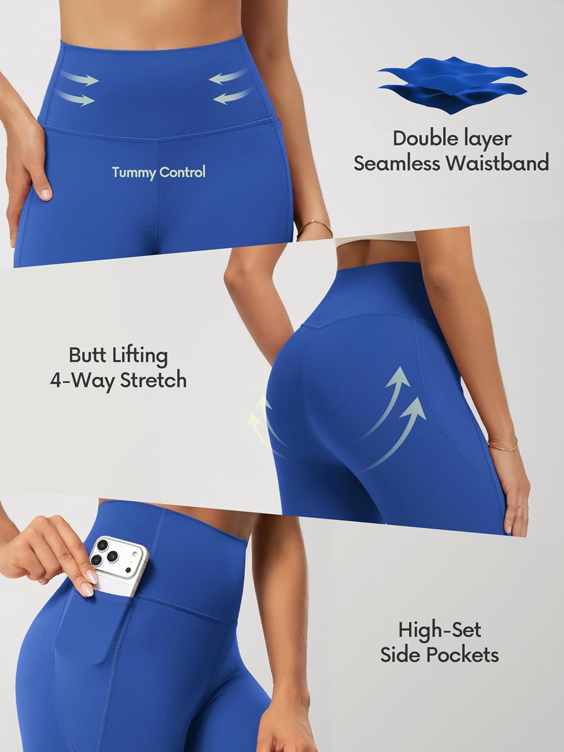 ODODOS Tummy Control 7/8 Compression Leggings for Women 25" High Waist Workout Yoga Pants with High-Positioned Pockets - Image 5