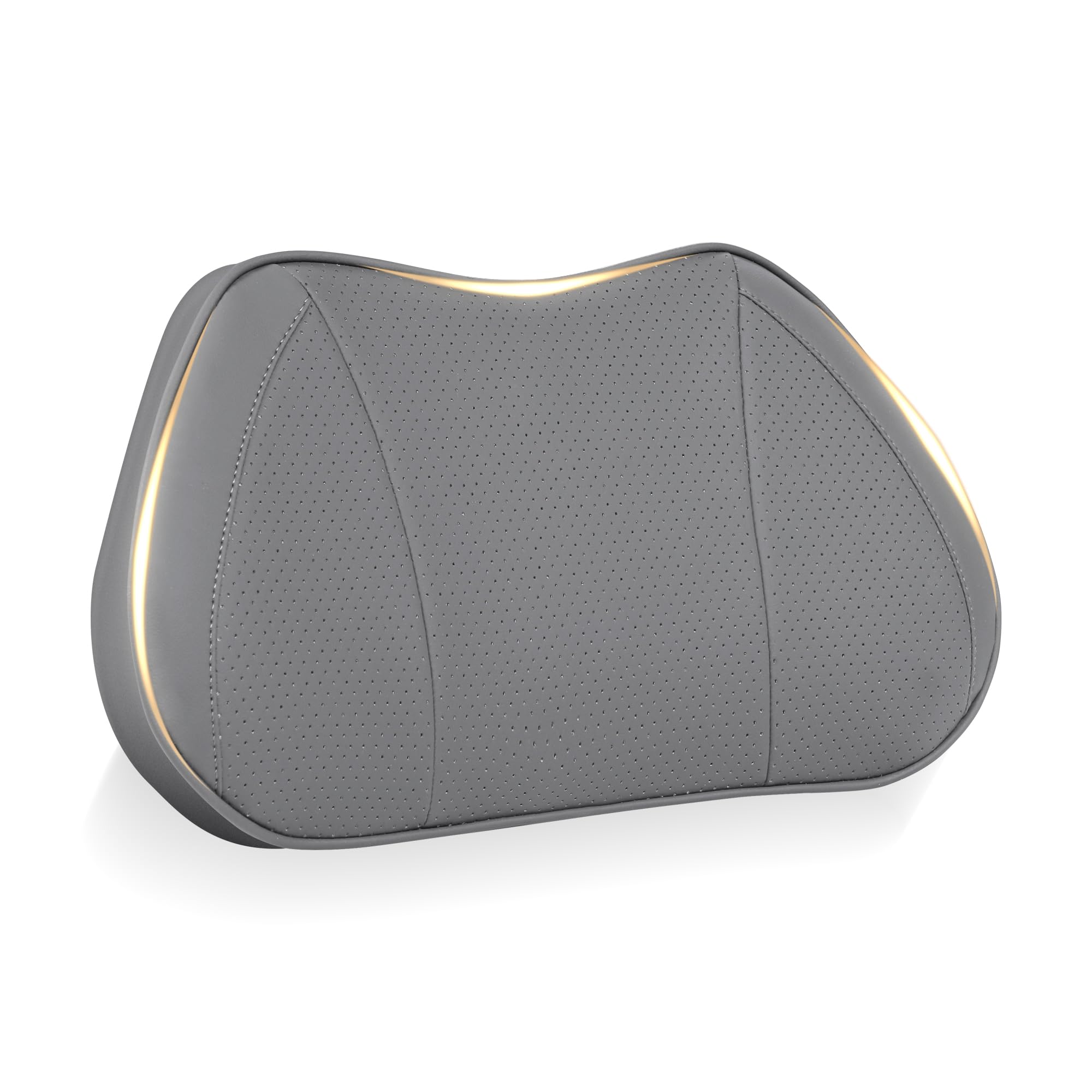 Ergonomisches Lendenkissen aus Memory Foam, RückenKissen – Verbessert Haltung & lindert Rückenschmerzen – Rückenstütze Lordosenstütze für Bürostuhl, Auto & Sofa, Grau, 1 Stück