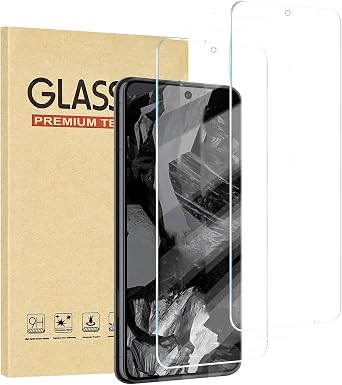 2 Pack for Google Pixel 8A Screen Protector, Tempered Glass for Pixel 8A,9H Hardness Auto Installation Scratch Resistant Bubble Free 6.1 inches-Transparent