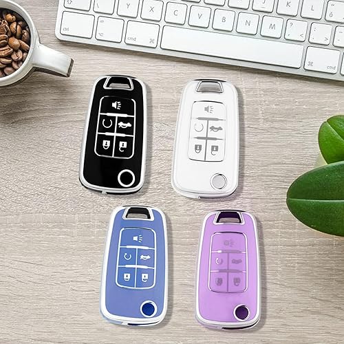 Miniatura 8 de Funda para llavero Chevy con llavero, TPU de alta calidad de protección completa para Equinox Camaro Cruze Malibu Impala Spark Sonic GMC Buick