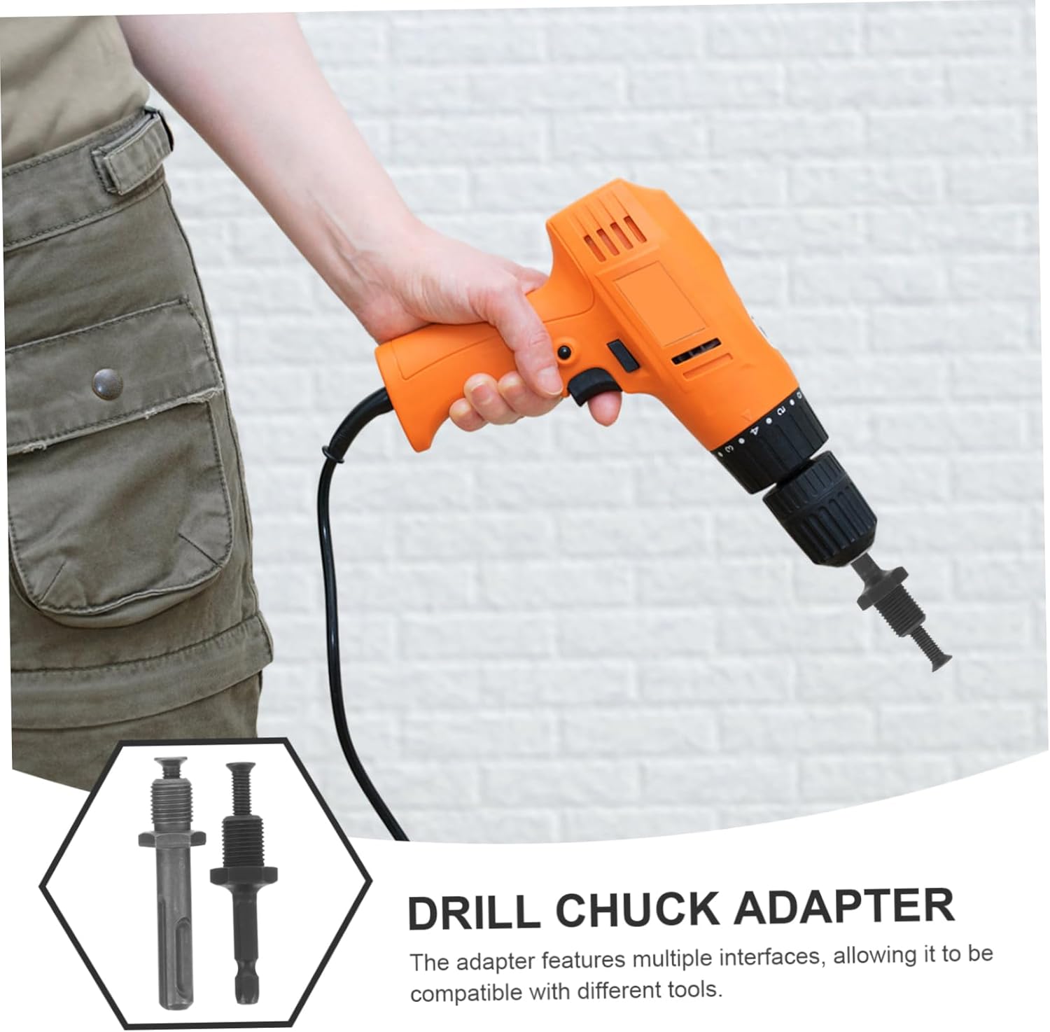 jojofuny 12pcs Drill Chuck Adapter High-carbon Steel Impact Driver Extension Rod Compatible Tools Efficient Socket Converter for Drilling Tasks