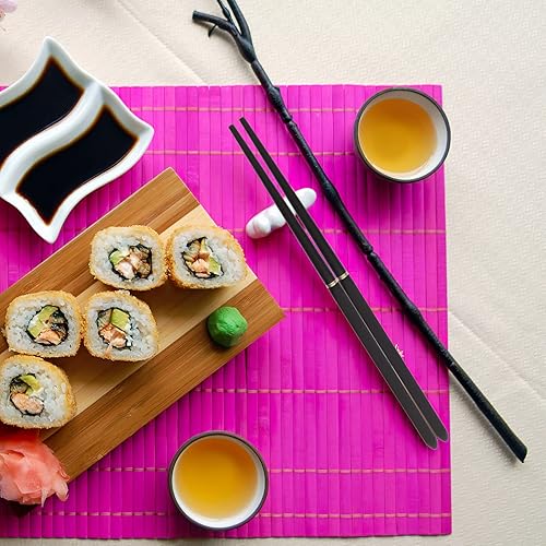 Miniatura 6 de Palillos plegables con estuche, palillos de viaje, palillos de madera plegables, palillos reutilizables para camping de oficina, color aleatorio