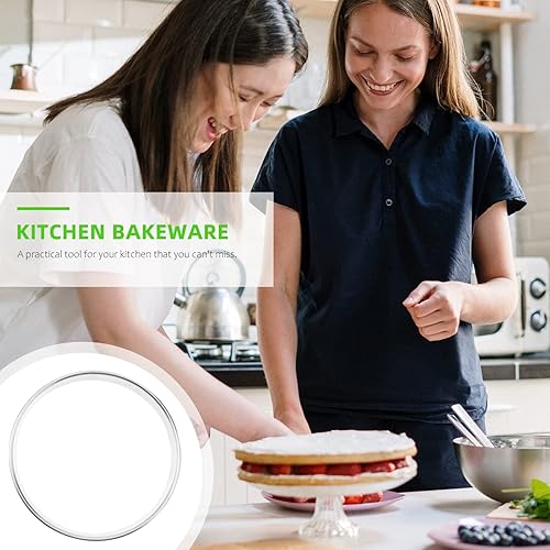 Miniatura 5 de Angoily Anillo redondo de metal para muffins, anillos de acero inoxidable, anillos de tarta antiadherentes, anillo redondo de pizza, anillo de