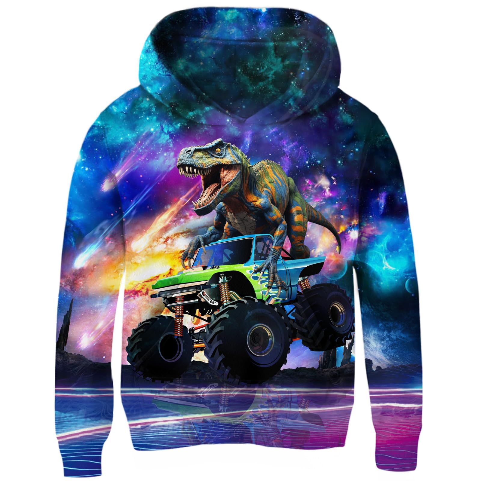 Idgreatim Kids 3D Graphic Pullover Hoodies Warm Thick Hooded Sweatshirt for Boys Girls 6-16 Years