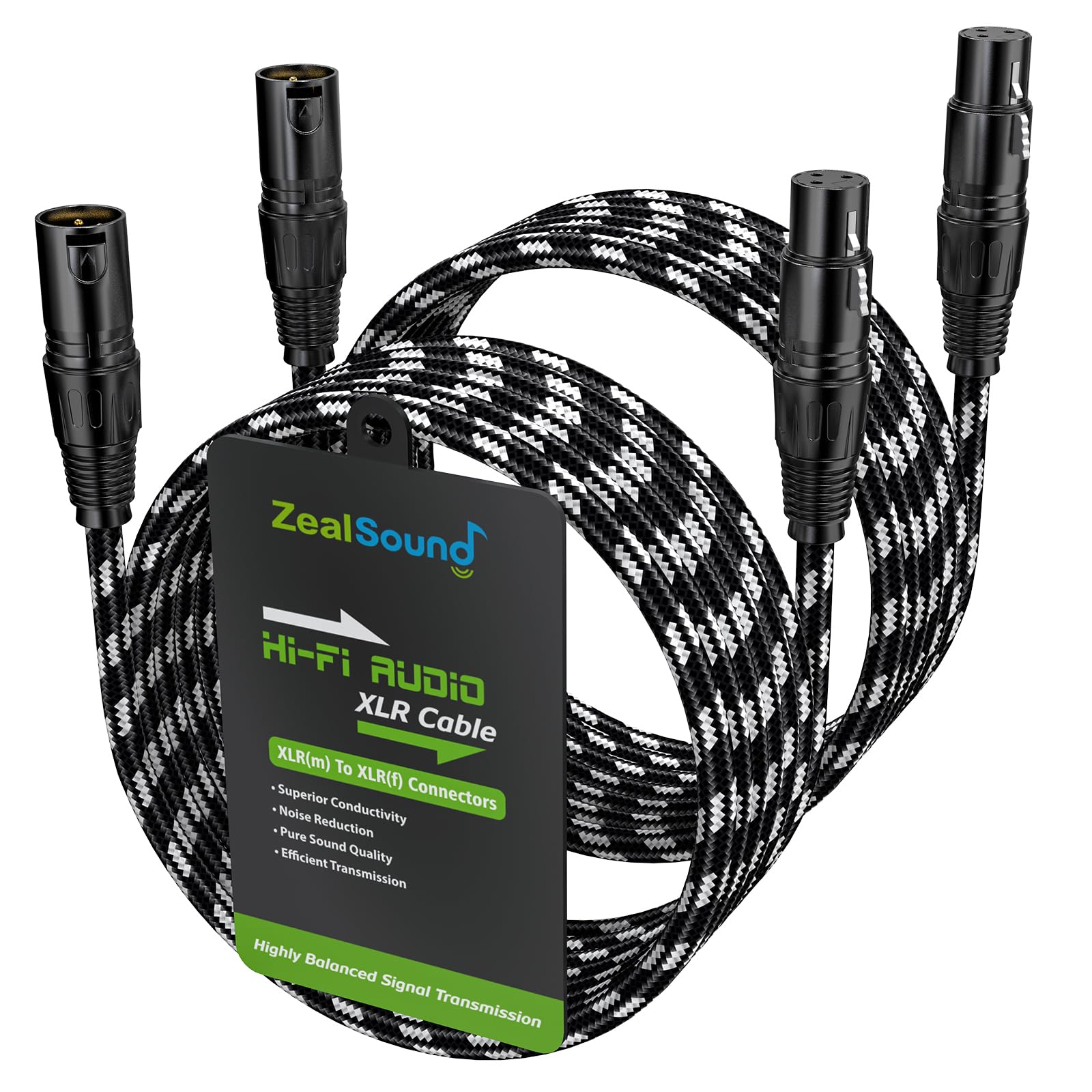 Amazon.co.jp: ZealSound XLRケーブル 3m 2本パック キャノンケーブル