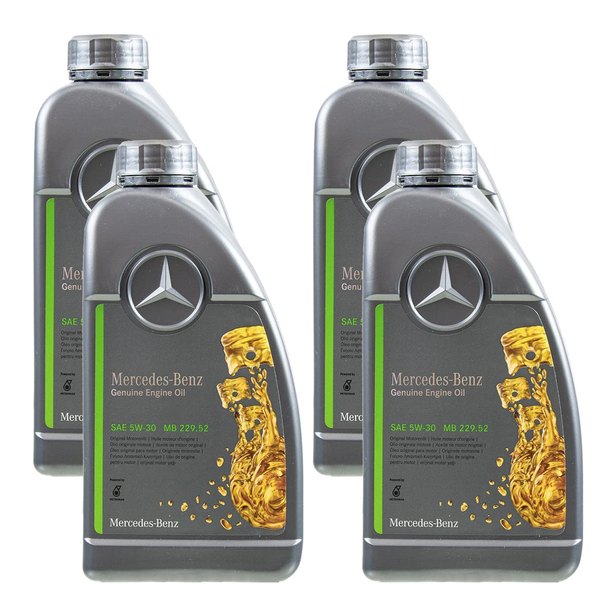 4 x 1 l aceite de motor original Mercedes sintético 5W-30 229.52 A 001 989 37 01 BGA6