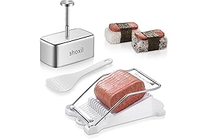 Onigiri Maker with Stainless Steel Teriyaki Spam Slicer