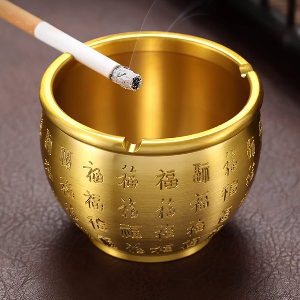 Amazon.co.jp: 灰皿 中華風灰皿、喫煙者用レトロ真鍮灰皿