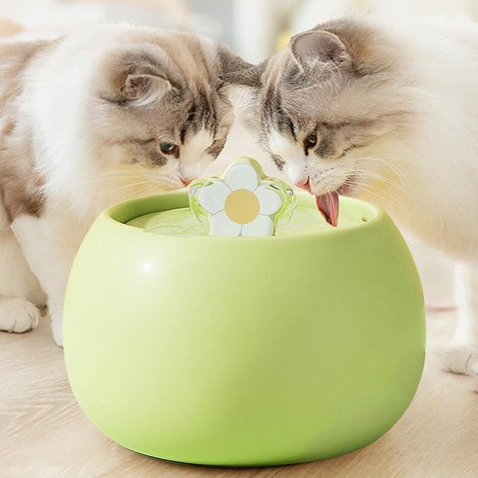 Bebedero automático para gatos de cerámica, 1.5L, color verde miniatura 7