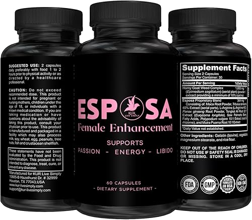 Esposa - Reaviva la pasión aumenta la energía y la sensibilidad aumenta el estado de ánimo y el deseo hecho en Estados Unidos píldoras naturales de