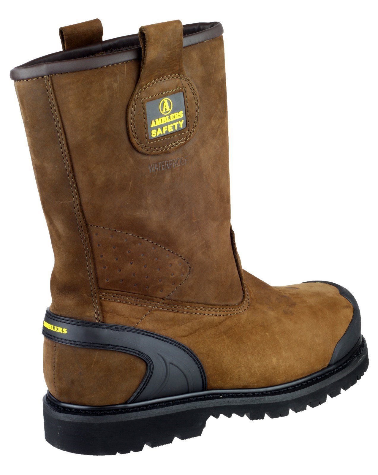FS223 Goodyear Welted Waterproof Pull on Industrial Safety Boot Brown UK 10