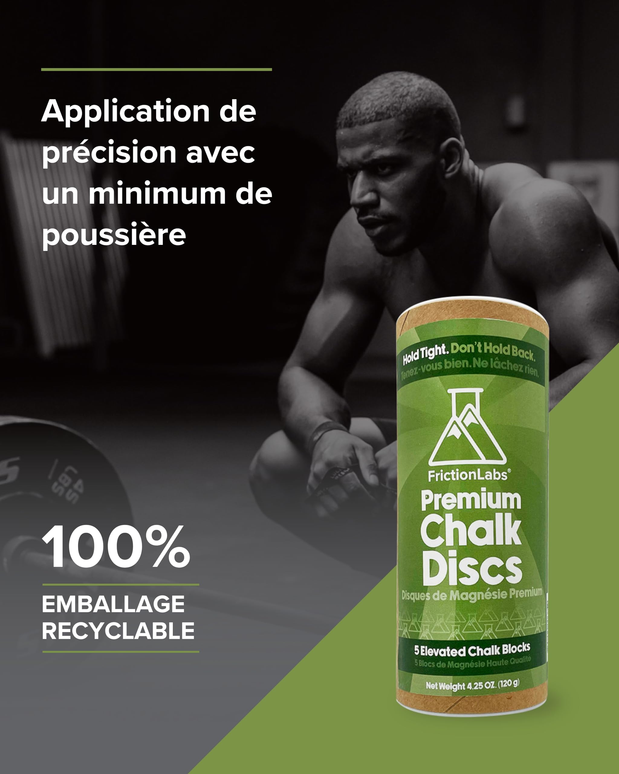 Friction Labs Craie de gym – Magic Ball, PRO Ball (sac à magnésie) ou disques | Craie d'escalade non toxique pour bloc, gymnastique et plus encore