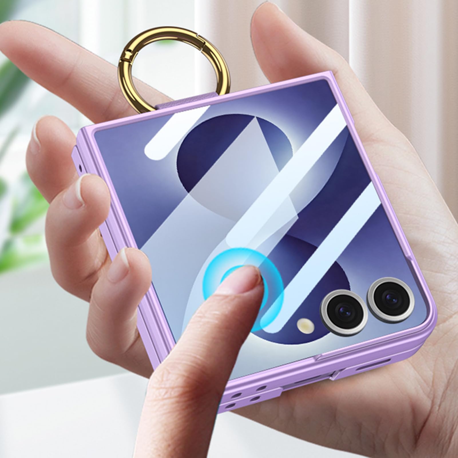 Cienkie etui do Samsung Galaxy Z Flip 8, ochrona wyświetlacza, minimalistyczna zawieszka matowana osłona z poliwęglanu, czarne, Flip 8