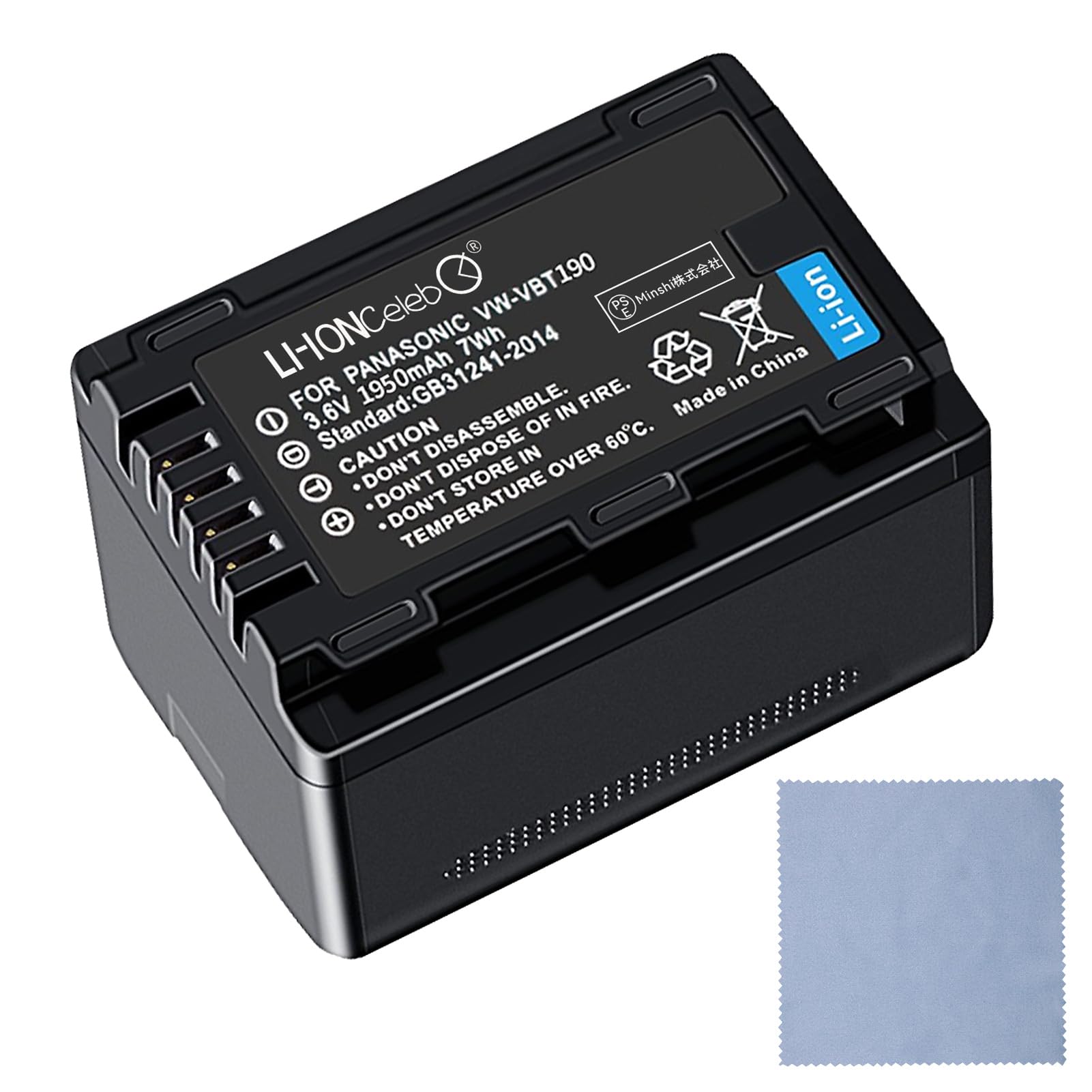 パナソニック Panasonic V520M バッテリー2個付 Amazon | Power-connoisseur VW-VBT190-K 互換バッテリー
