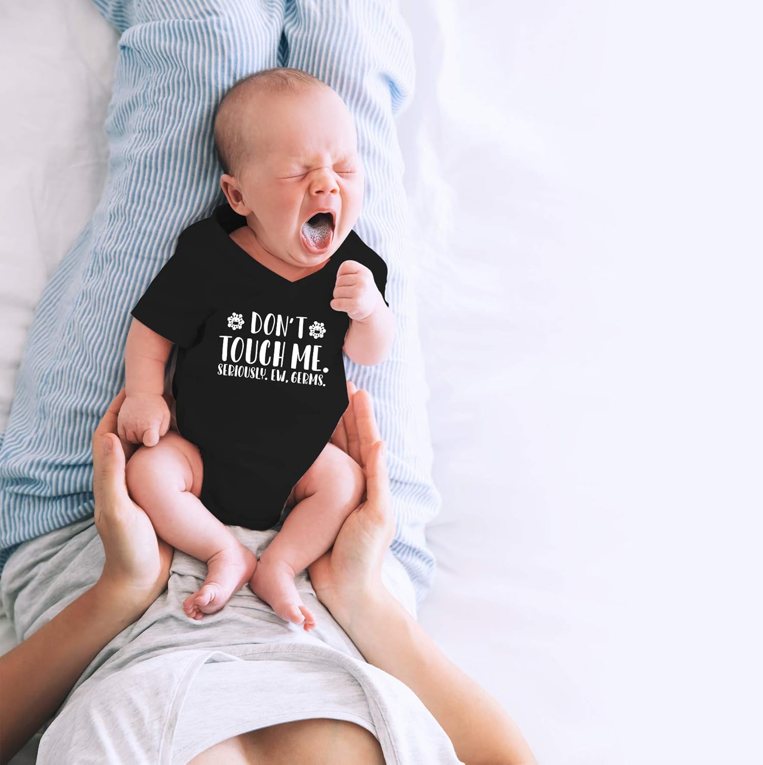 CBTwear Don't Touch Me Seriously - Baby Clothes - Funny Newborn Bodysuit Outfits for Boys and Girls - Image 5
