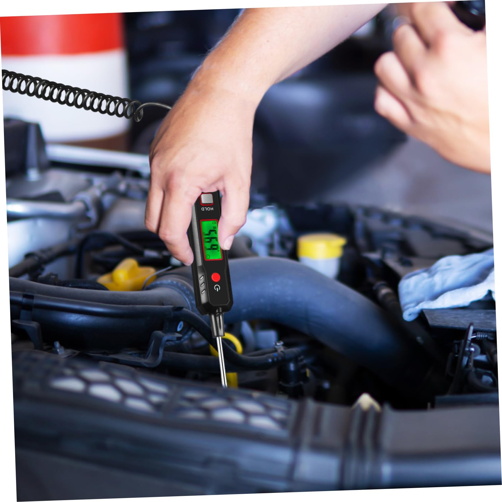 Tofficu Comprobador De Circuitos De Coche Con Pantalla Digital Probador De Voltaje Para Automóviles Comprobador De Cables Con Luz De Prueba Automotriz