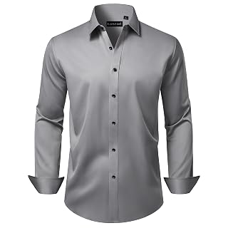 Lusead Camisa Social Masculina de Manga Comprida