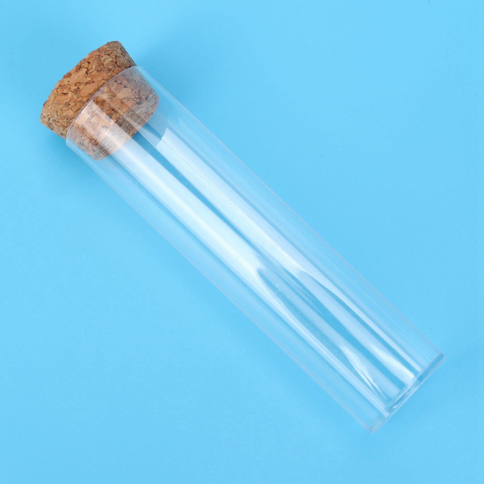 200 Sztuk 25X95mm Płaskie Herbata Plastikowa Probówka Fiolki Drosophila Probówka Hodowlana z Korkami