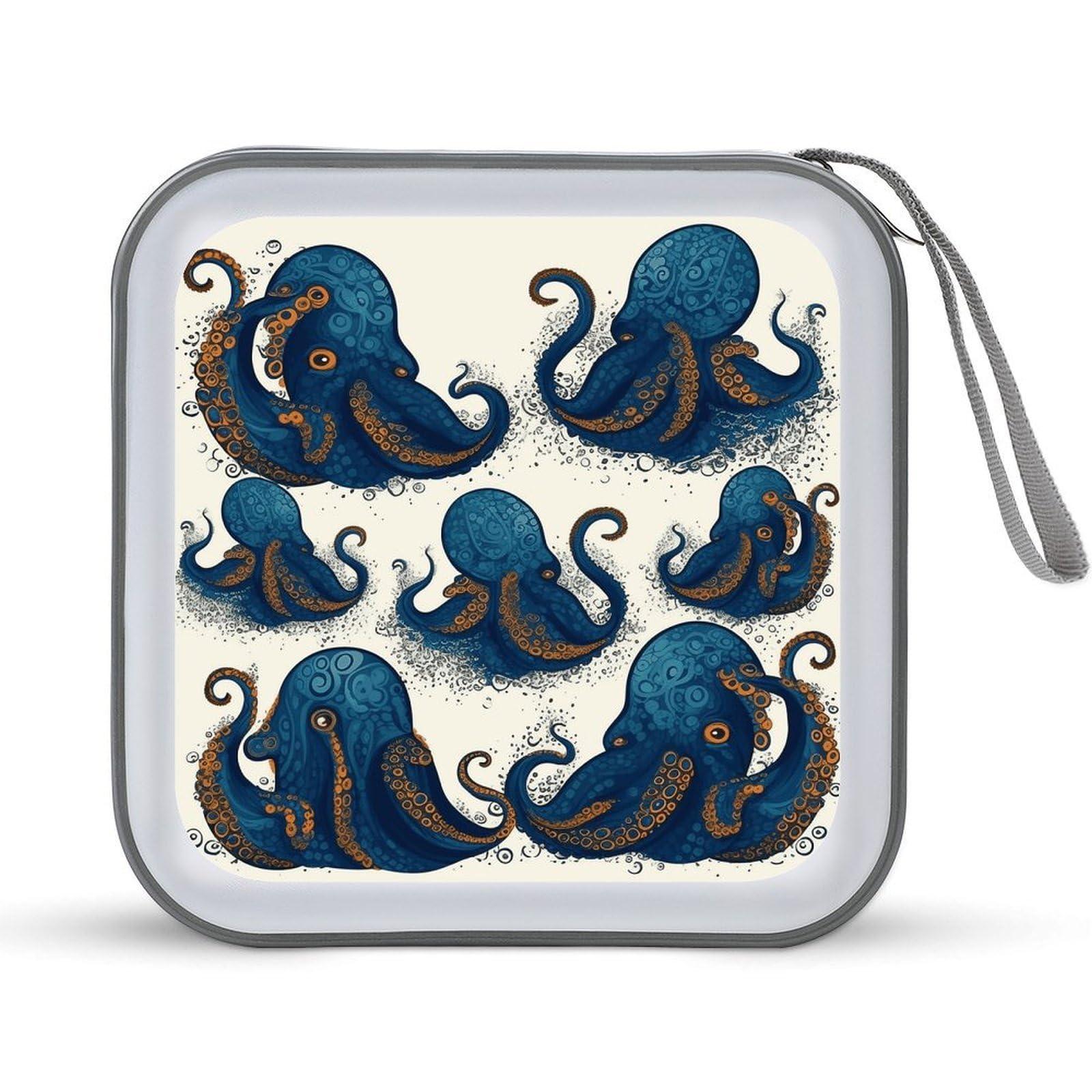 VstaDank Tentacles Octopus 40 Capacity DVD Protective Case Organizer Folder Storage Booklet Portable Album Disc Portfolio for Car CD CD Plastic