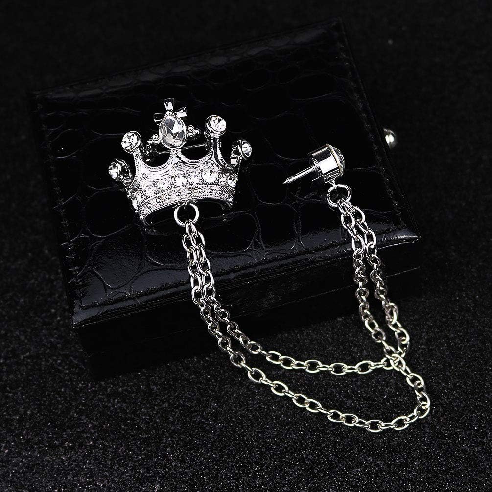 Brooches Pin for Men Shirts Collar Chain Brooch Pin Lapel Stick