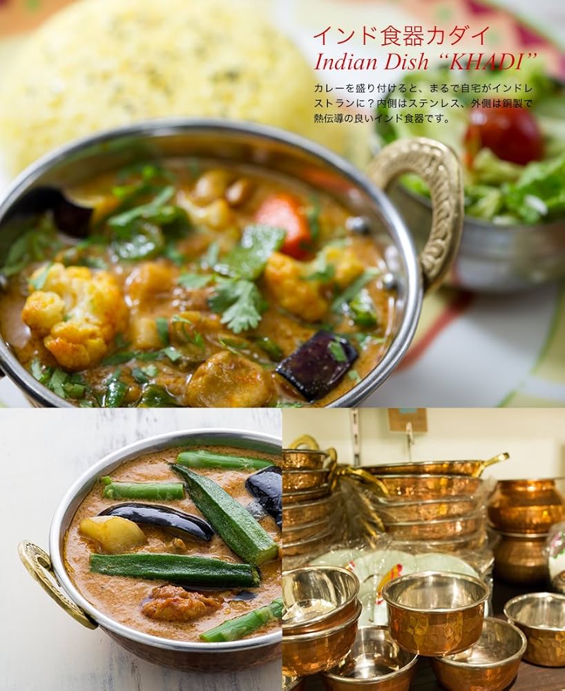インドカレー 皿インド産　カレー皿　5枚アウトドア ステンレス 皿 カレー皿 27.5cm ロッコ カレープレート ステンレス製