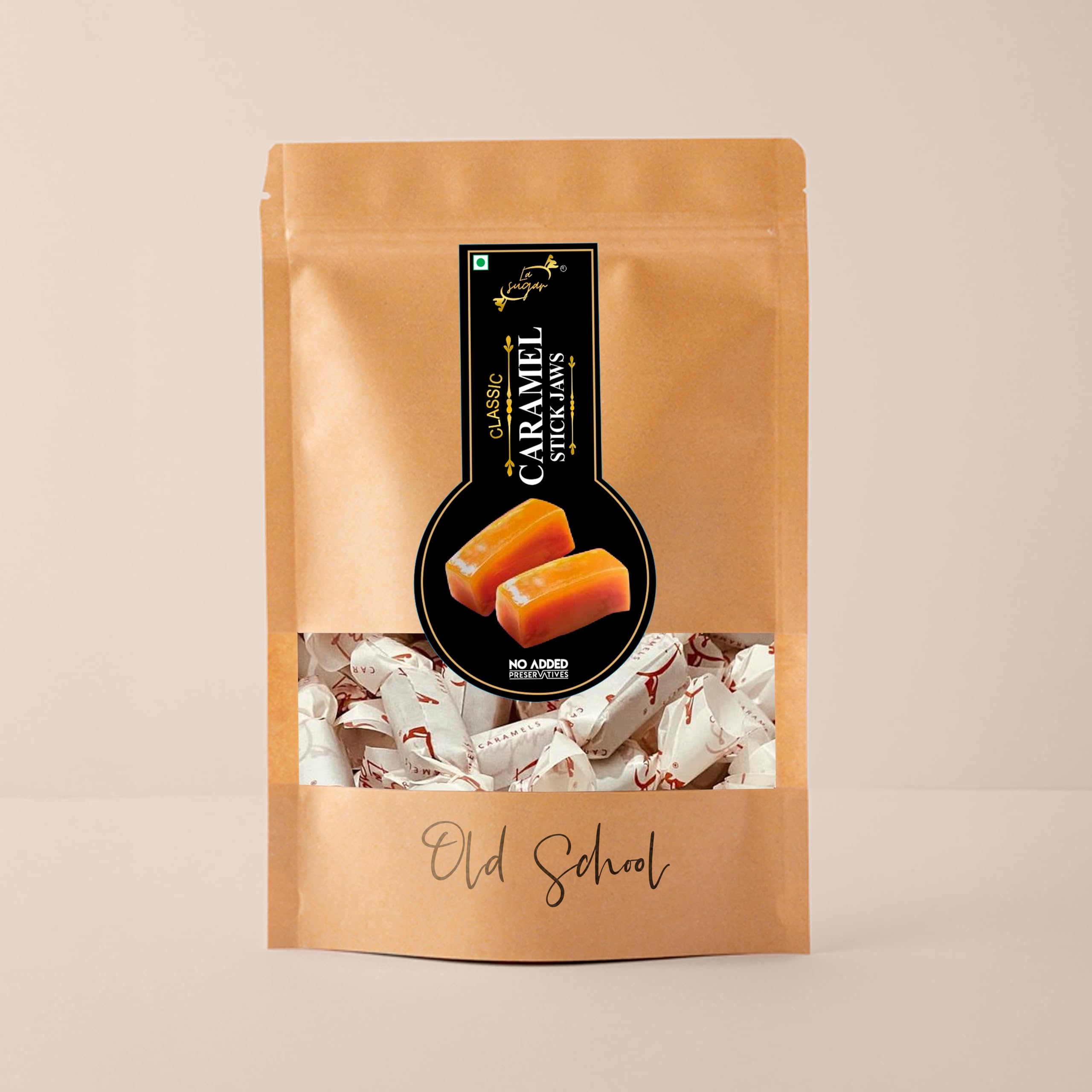 LASUGAR Caramel toffee, 250 grams Stick Jaws, Butter Toffee, Creamy Toffees, Soft and Tasty