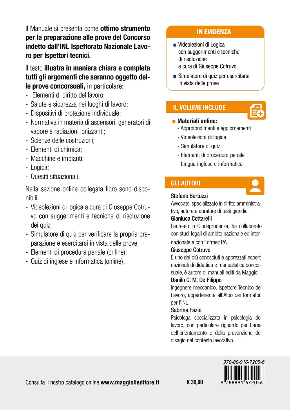 Concorso INL 2024 (previsti 750 posti) - Ispettori Tecnici - Teoria e Test per tutte le prove