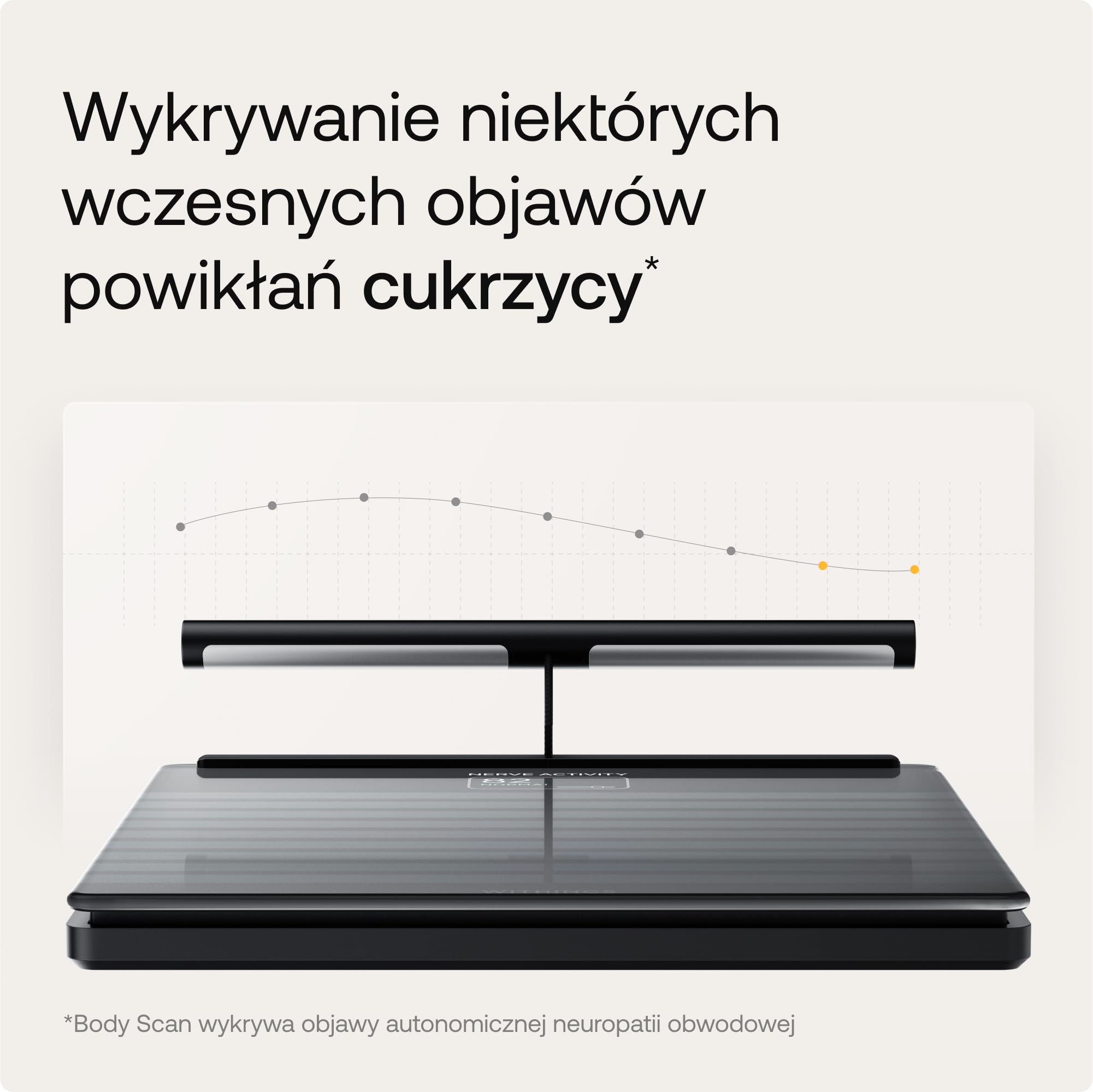 WITHINGS Body Scan – waga sieciowa WLAN do poprawy zdrowia, waga osobowa BIA, analiza składu ciała, tkanki tłuszczowej, masy mięśniowej, zawartości wody, elektrokardiogramu, czarna