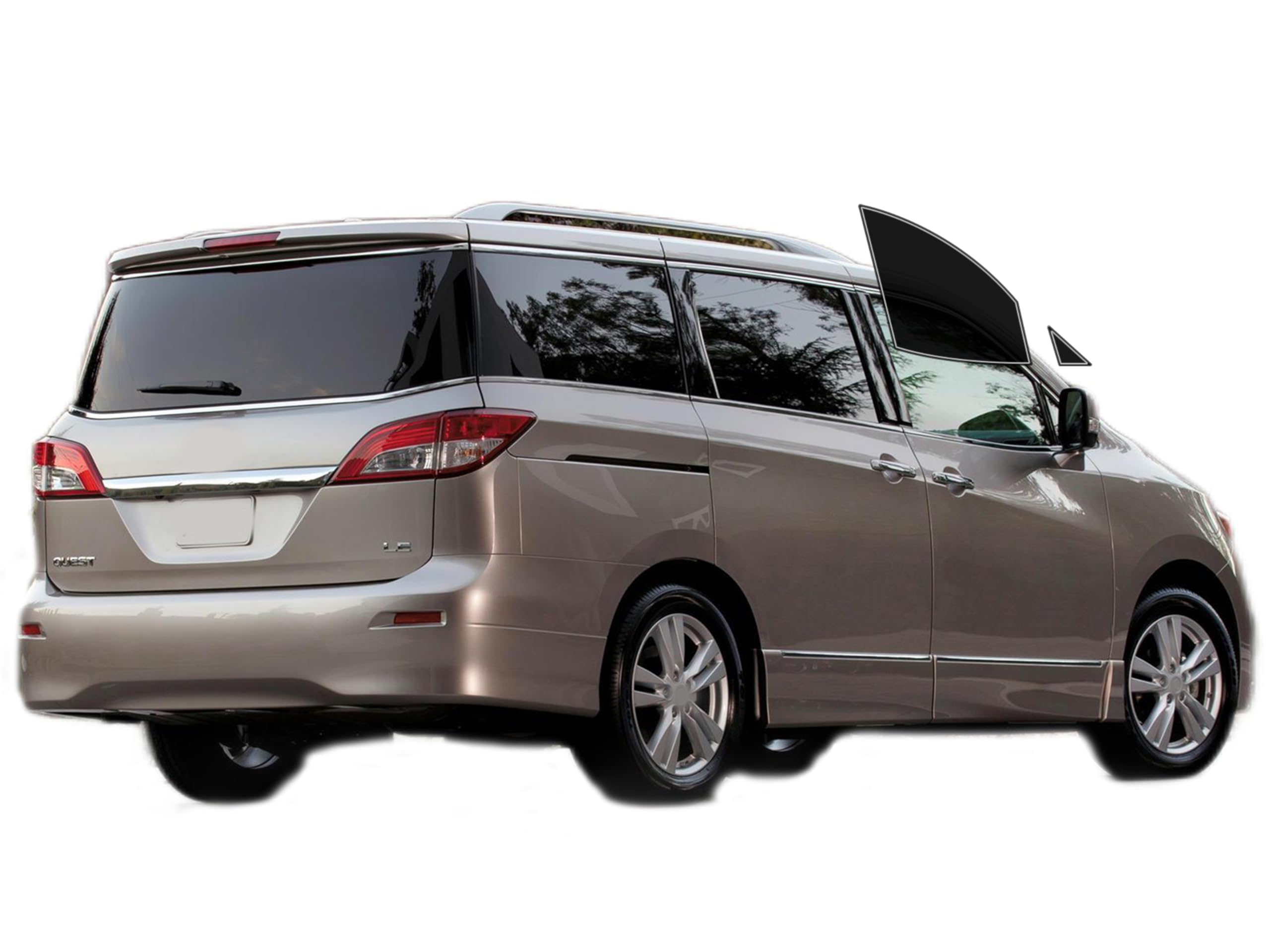 AUTOTEK Precut Window Tint Film Front Two Door Windows Tint Film Cars Sun Blocking Protection Privacy Anti Shatter Glass 2 Ply Computer Cut Any Tint Shade for Nissan Quest 2011-2017