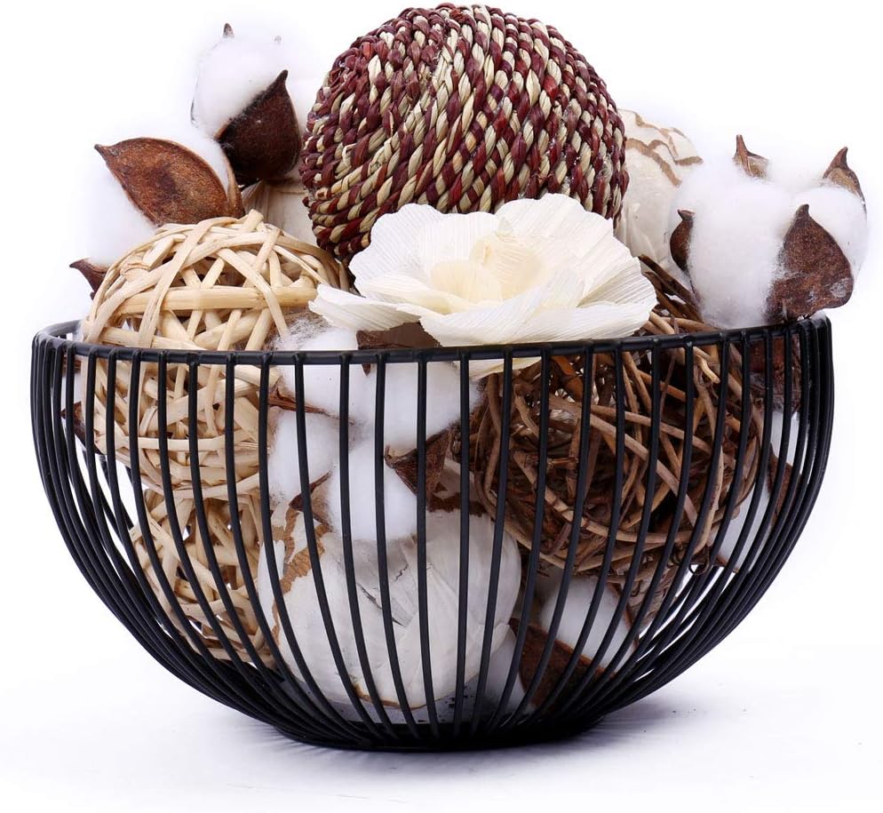 idyllic Assorted Decorative Spherical Natural Woven Twig Rattan, Suitable for Tabletop Decoration : Home & Kitchen